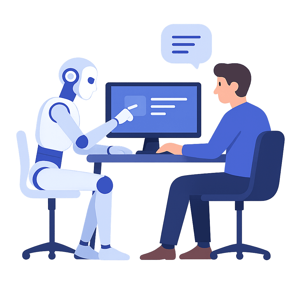 IA et humain collaborant sur un projet digital